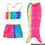 Kids' Swimwear Swim Skirt 3pcs Sets Girls Mermaid Swimsuits Rainbow B01MXZU8EA